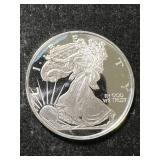 HALF TROY OZ .999 FINE SILVER AMERICAN EAGLE ROUND
