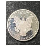 1 TROY OZ .999 FINE SILVER AMERICAN EAGLE ROUND