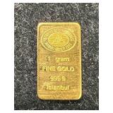 1 GRAM .999 FINE GOLD ISTANBUL BAR