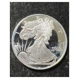HALF TROY OZ .999 FINE SILVER AMERICAN EAGLE ROUND