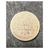 1902 US BARBER DIME