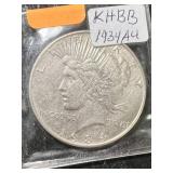 1934 US PEACE SILVER DOLLAR