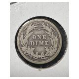 1910 US BARBER DIME