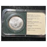 2002 AMERICAN SILVER EAGLE 1 TROY OZ .999 FINE SILVER IN CASE