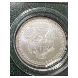 2004 AMERICAN SILVER EAGLE 1 TROY OZ .999 FINE SILVER IN CASE