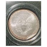 2008 AMERICAN SILVER EAGLE 1 TROY OZ .999 FINE SILVER IN CASE