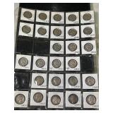 PAGE OF 26 US BUFFALO AND JEFFERSON NICKELS 1936-1945