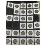 PAGE OF 26 US BUFFALO AND JEFFERSON NICKELS 1936-1945