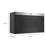 $679 Whirlpool Flush Built-In Design 1.1-cu ft 1000-Watt 30-in Over-the-Range Microwave with Sensor Cooking (Fingerprint Resistant Stainless Steel)