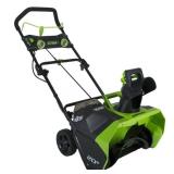 $329 Greenworks 40-Volt 20-in Single-Stage with Auger Assistance Cordless Electric Snow Blower (Battery Included)