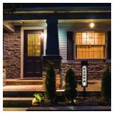 2 PACK Patriot Lighting  Black Integrated LED Solar Address Sign Light
