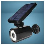 4 PACK Patriot Lighting  Black LED Solar Powered Motion Sensor Outdoor Security Spot Light with Remote