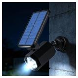 4 PACK Patriot Lighting  Black LED Solar Powered Motion Sensor Outdoor Security Spot Light with Remote