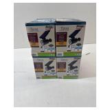 4 PACK Patriot Lighting  Black LED Solar Powered Motion Sensor Outdoor Security Spot Light with Remote