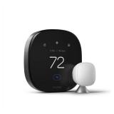 $209 ecobee Premium Black Smart Compatible Thermostat and room sensor with Wi-Fi Compatibility