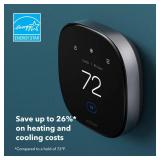 $209 ecobee Premium Black Smart Compatible Thermostat and room sensor with Wi-Fi Compatibility