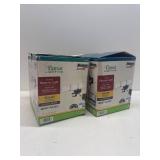 2 PACK Patriot Lighting  Black Solar Powered LED Tri Head Motion Sensor Security Flood Light