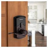 $120 917 SmartCode Venetian Bronze Keypad Electronic Single-Cylinder Tustin Door Lever Featuring SmartKey Security