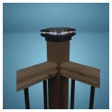 6 Pack! Patriot Lighting  Solar Integrated LED Lamar Post Cap Landscape Light