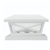 Home Zone Living White Solar LED Post Cap Landscape Light - 4 Pack