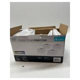 Home Zone Living White Solar LED Post Cap Landscape Light - 4 Pack