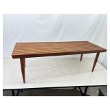 Mid Century Modern Slat Bench/Coffee Table