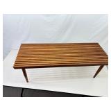 Mid Century Modern Slat Bench/Coffee Table