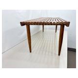 Mid Century Modern Slat Bench/Coffee Table