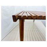 Mid Century Modern Slat Bench/Coffee Table