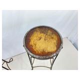 Pair of Antique Iron Bistro Stools