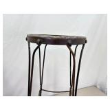Pair of Antique Iron Bistro Stools