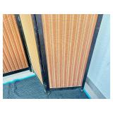 Antique Wood and Cloth Folding 3 Panel Room Divider/Privacy Screen