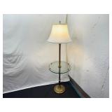 Vintage Mid Century MINT Solid Brass Hollywood Regency Stiffel Tabled Floor Lamp