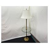 Vintage Mid Century MINT Solid Brass Hollywood Regency Stiffel Tabled Floor Lamp