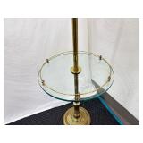 Vintage Mid Century MINT Solid Brass Hollywood Regency Stiffel Tabled Floor Lamp