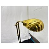 Vintage Art Deco Solid Brass Clamshell Floor Lamp