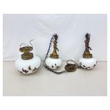 Vintage Cherub Figural Hanging Ceiling Lamp