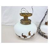 Vintage Cherub Figural Hanging Ceiling Lamp