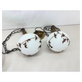 Vintage Cherub Figural Hanging Ceiling Lamp
