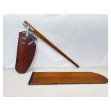 2 Vintage Sailboat Rudders and Keel Sets
