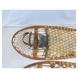 Pair of Vintage Wood, Sinews, and Leather Snowcraft Show Shoes