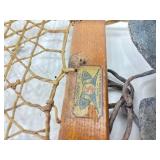 Pair of Vintage Wood, Sinews, and Leather Snowcraft Show Shoes