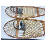 Pair of Vintage Wood, Sinews, and Leather Snowcraft Show Shoes