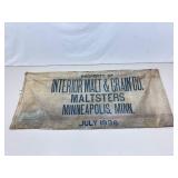 1936 Interior Malt and Grain Co. Grain Sack
