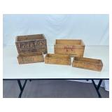 Lot of Misc. Antique Wood Advertising Boxes