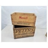 Lot of Misc. Antique Wood Advertising Boxes