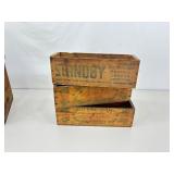 Lot of Misc. Antique Wood Advertising Boxes