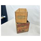 Lot of Misc. Antique Wood Advertising Boxes