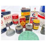 Lot of Misc. Antique and Vintage Tins, Oil Cans, etc.
