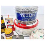 Lot of Misc. Antique and Vintage Tins, Oil Cans, etc.